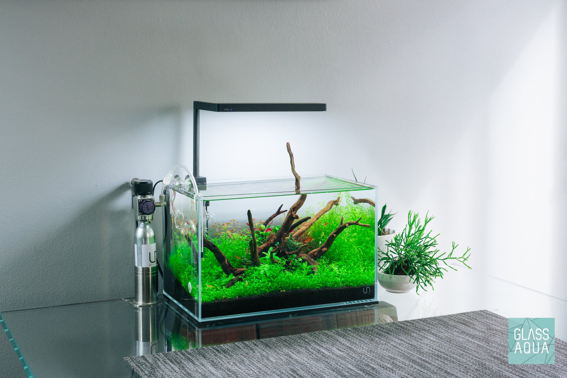 Ultum Nature Systems UNS CO2 Nano Cylinder Kit for Planted Aquarium Tanks - Glass Aqua