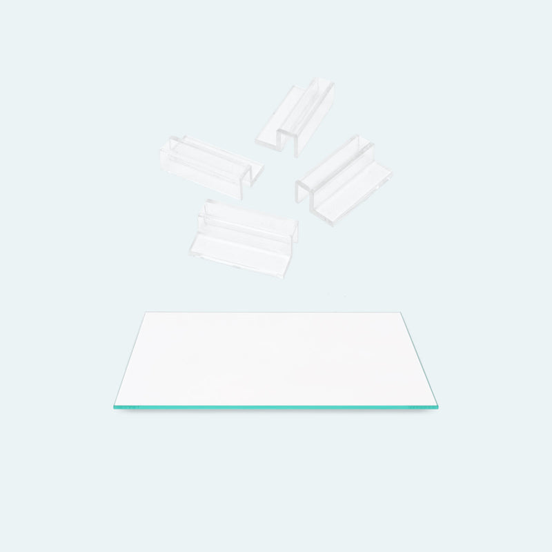 UNS Cube Tank Glass Lid With Clear Clips - Glass Aqua