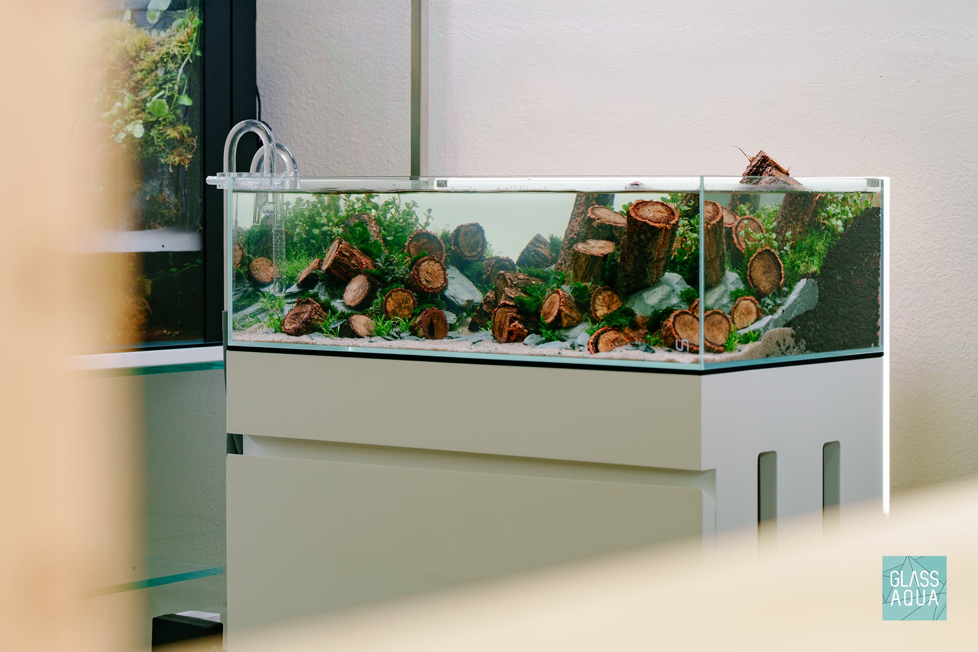 Ultum Nature Systems UNS 60S 10 Gallon Shallow Rimless Glass Aquarium Hardscape
