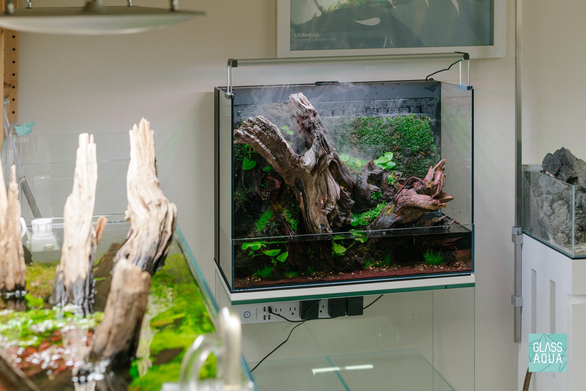 UNS Substrate System - ControSoil, ControSand Pacifica & ControBase (Brown) - Glass Aqua
