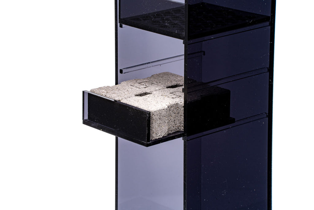 UNS Dual All-In-One - Media Tower - Glass Aqua