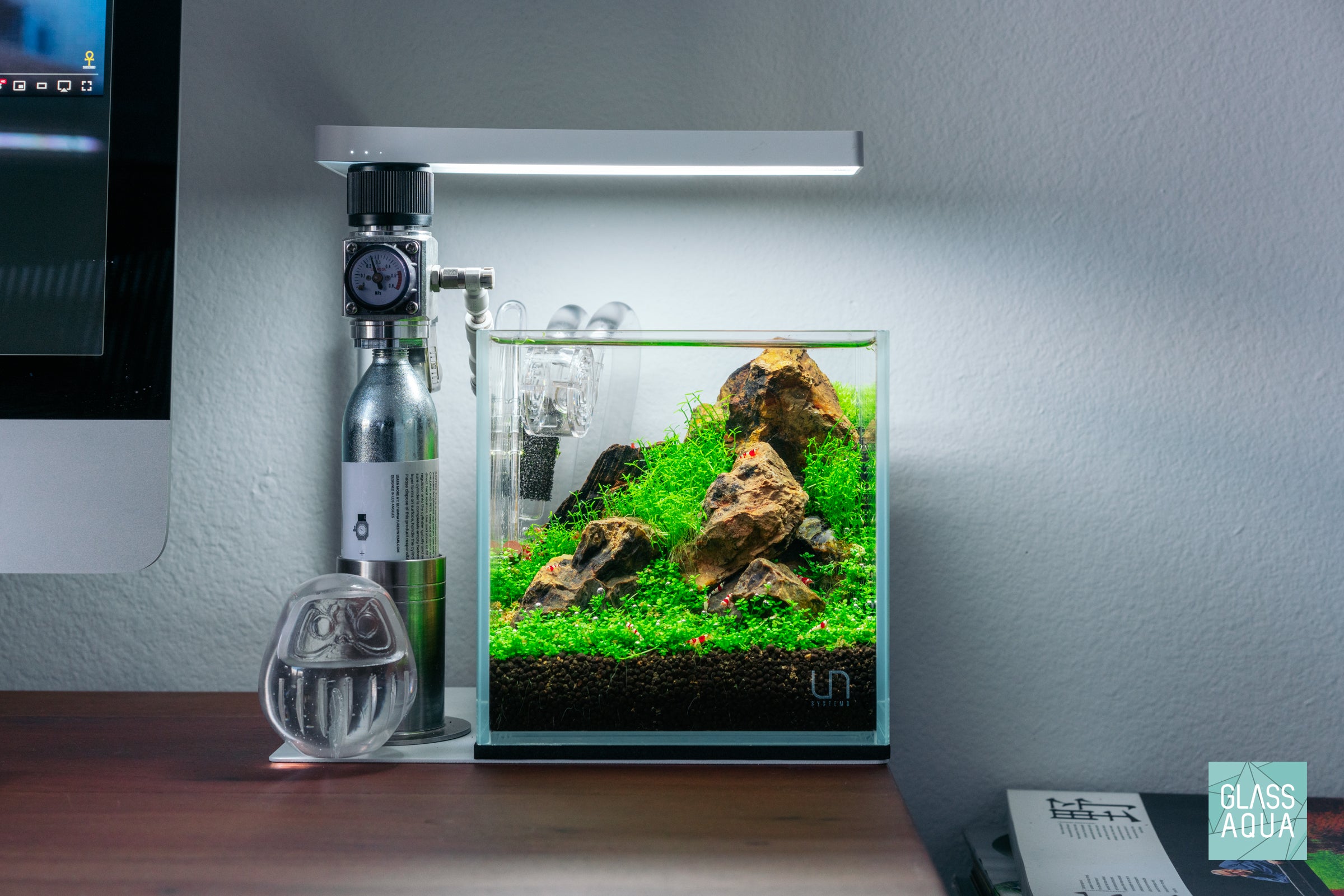 Ultum Nature Systems UNS 16C Nano Shrimp Rimless Glass Aquarium Tank Iwagumi Aquascape