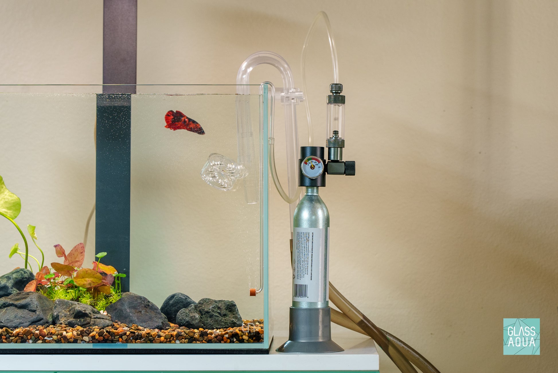 Ultum Nature Systems UNS CO2 Nano  Micro Desktop Full Kit for Planted Aquarium Tanks - Glass Aqua