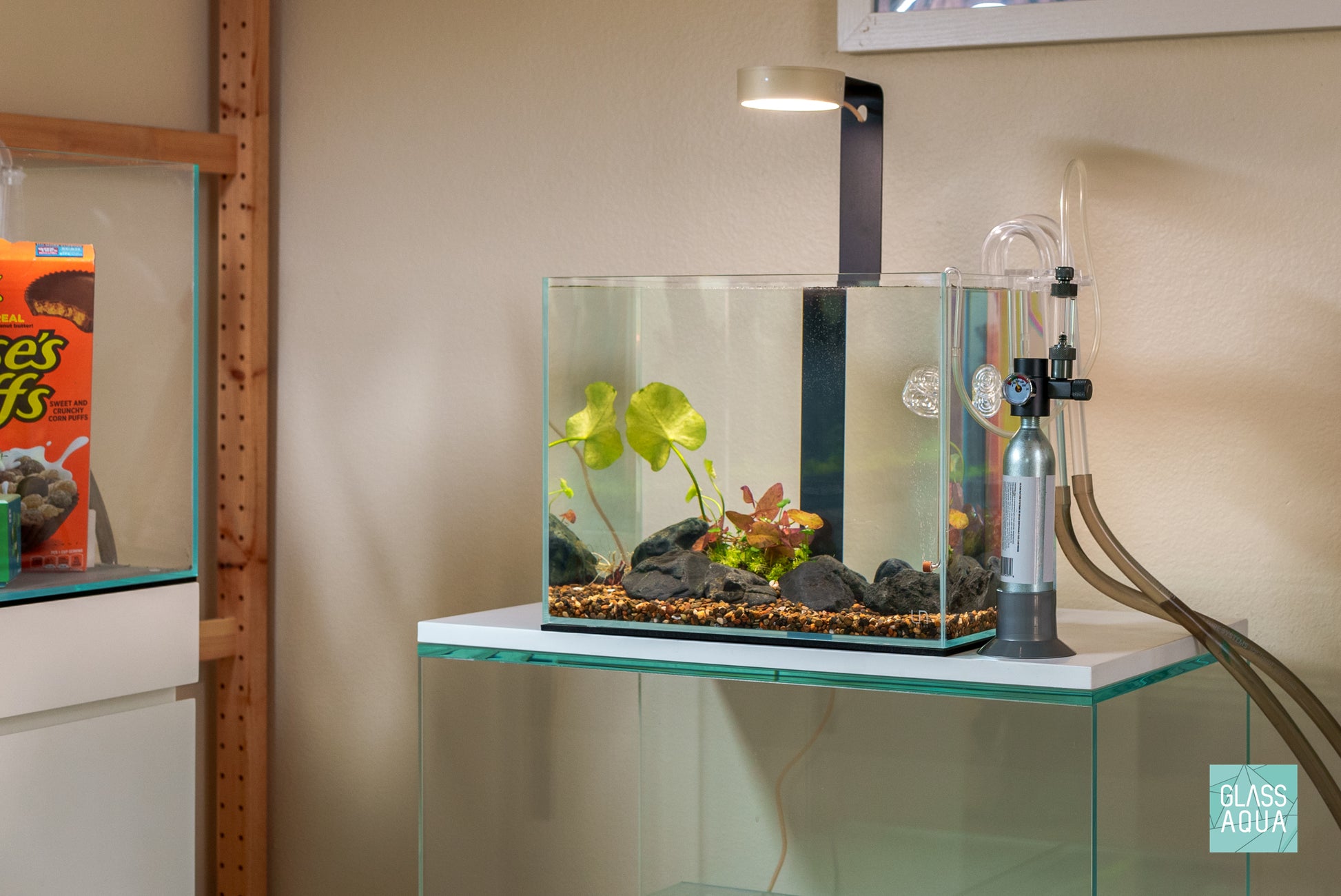 Ultum Nature Systems UNS CO2 Nano  Micro Desktop Full Kit for Planted Aquarium Tanks - Glass Aqua