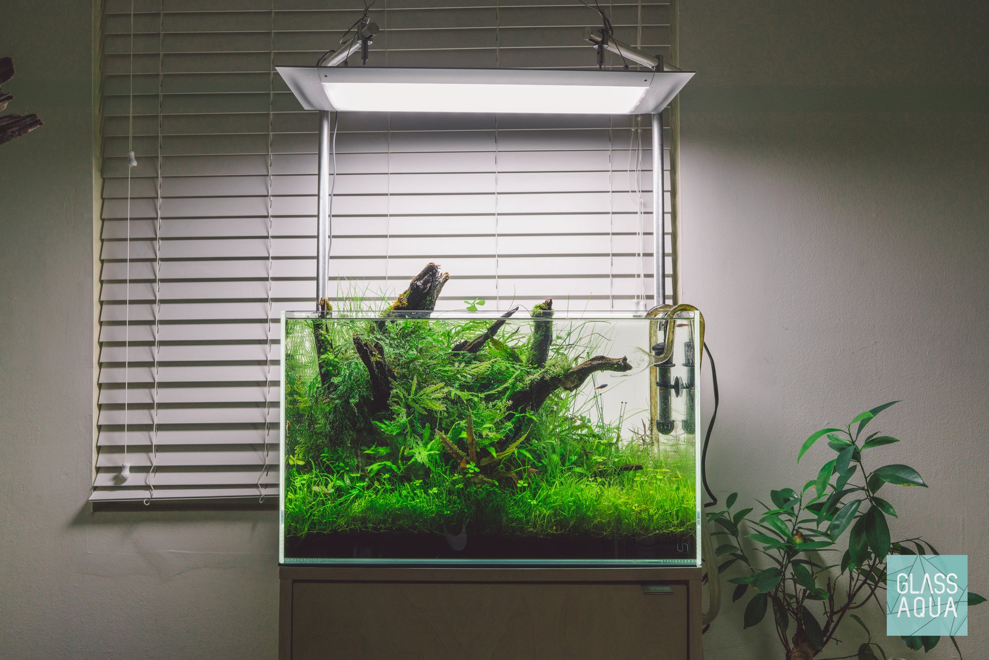 Ultum Nature Systems Bar Light Hanging Kit - Glass Aqua