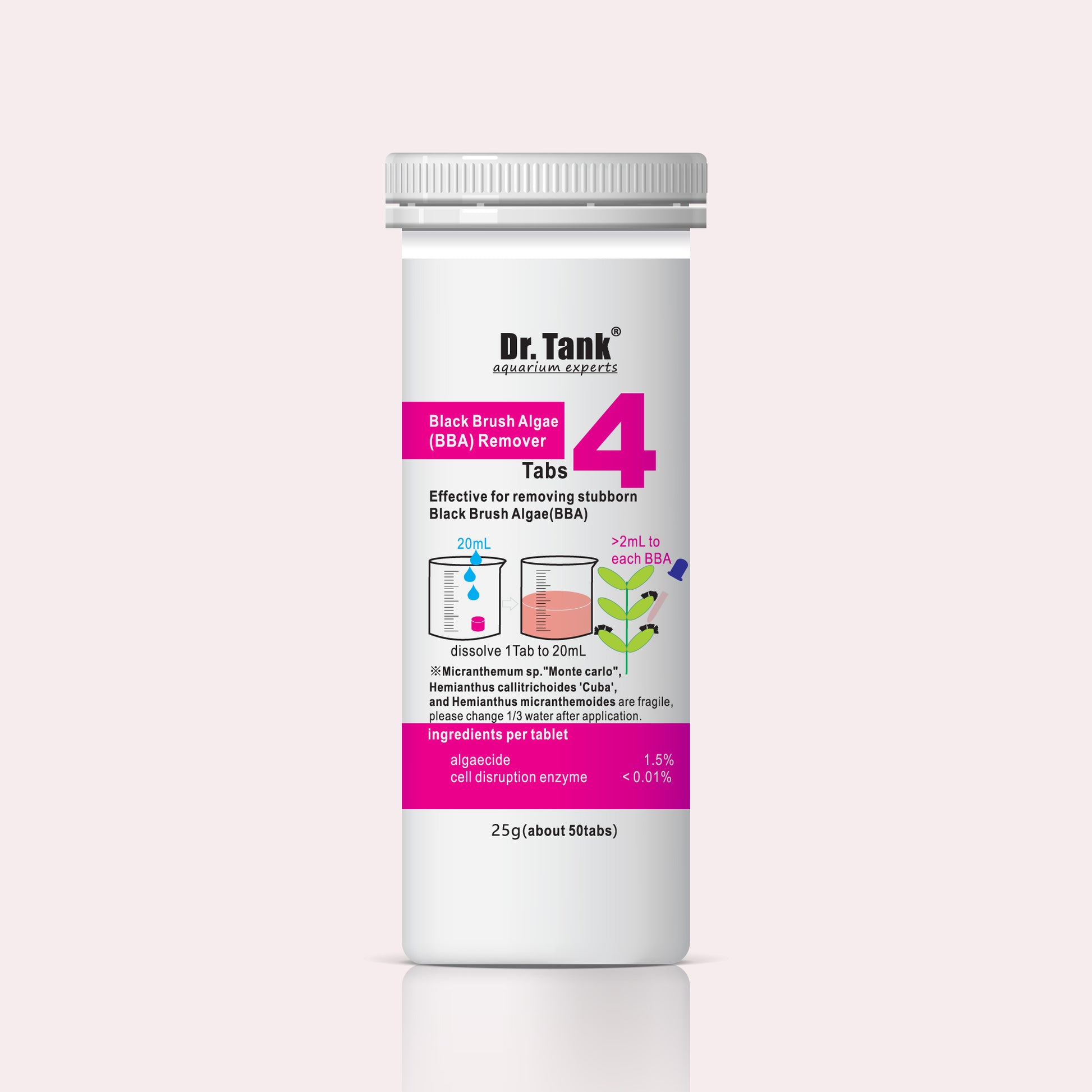 Dr.Tank Aquarium Algae Control 4 BBA Black Brush Algae Remover