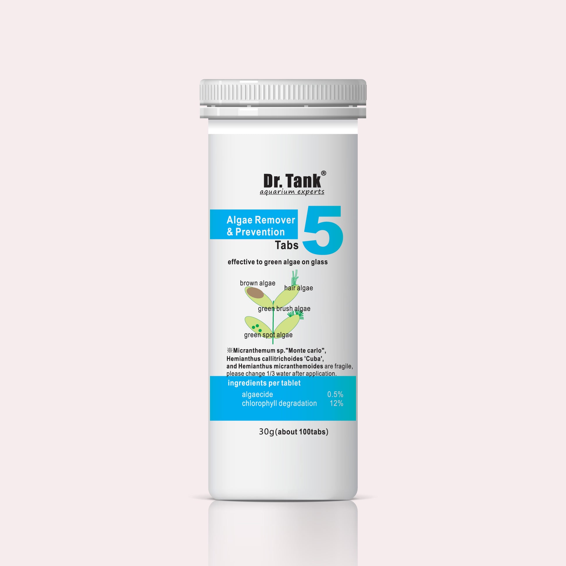 Dr.Tank Aquarium Algae Control 5 Algae Remover and Protection