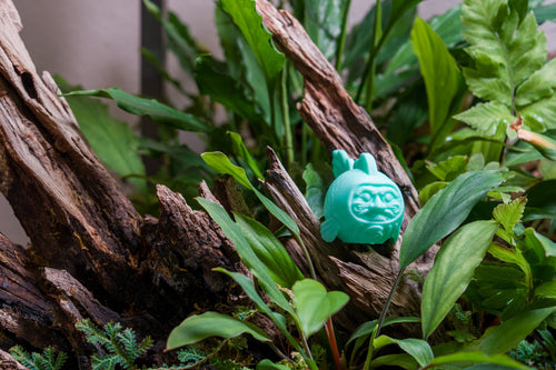 Glass Aqua 3D Printed Genki Fish Aquarium Figurine