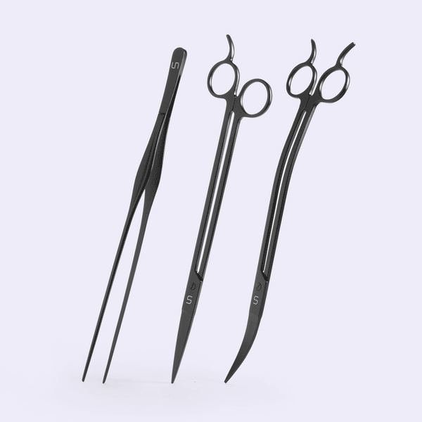 UNS Ultum Nature Systems Satin Finish  Pro Aquascaping Tool Set - Glass Aqua