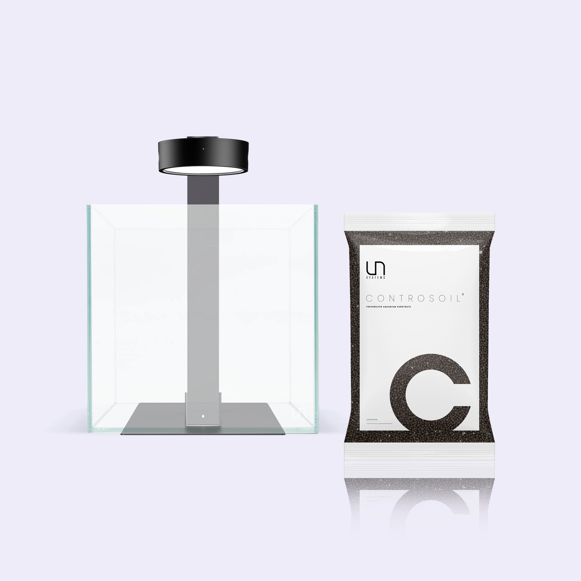 Desktop nano planted aquarium starter kit for aquascaping