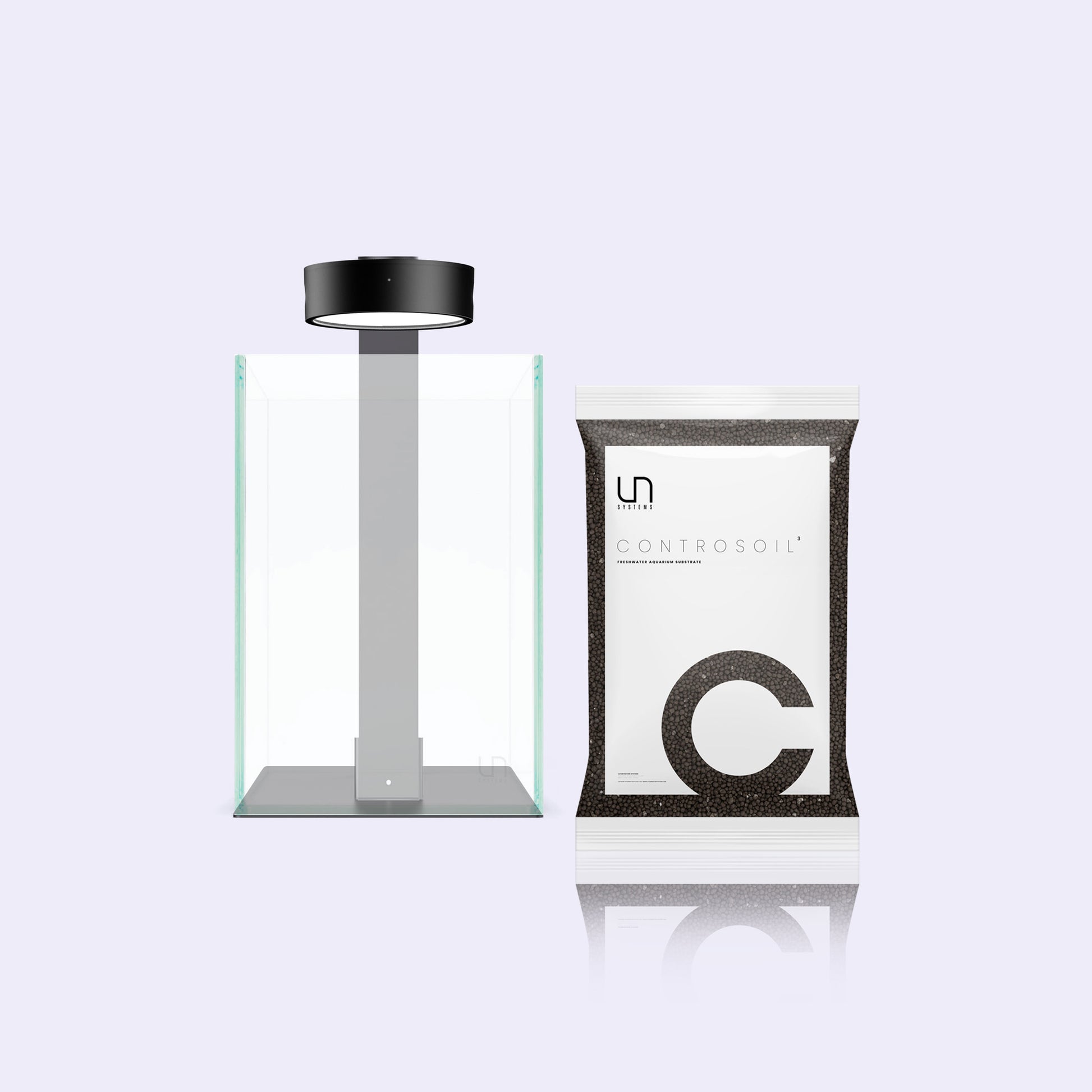 Desktop nano cube planted aquarium starter kit for aquascaping