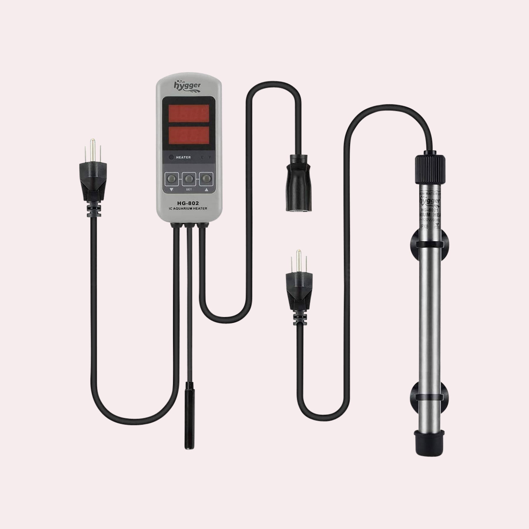 Hygger Titanium Pinpoint Heater | Fish Tank Heater - Glass Aqua