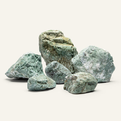 Group photo of Jade Rhino Stone natural aquarium hardscape