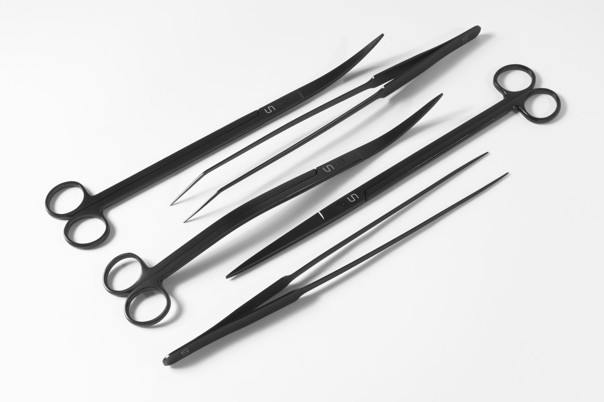 UNS Ultum Nature Systems Stainless Steel Aquascaping Maintenance Tools For Freshwater Planted Aquarium Tanks Black