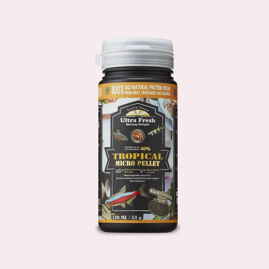 Tropical Fish Food - Ultra Fresh Micro Pellets & Excellent Bits - Glass Aqua