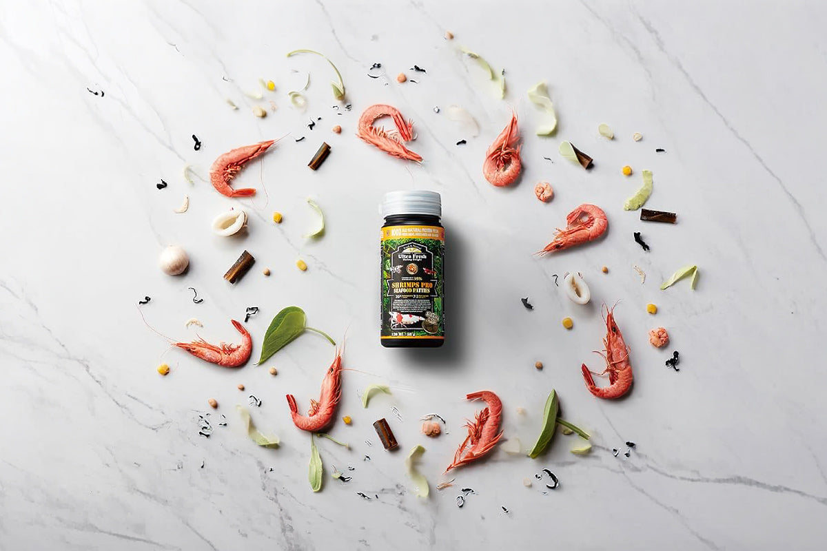 Shrimp Food - Ultra Fresh Shrimp Pro Seafood Patties - Glass Aqua