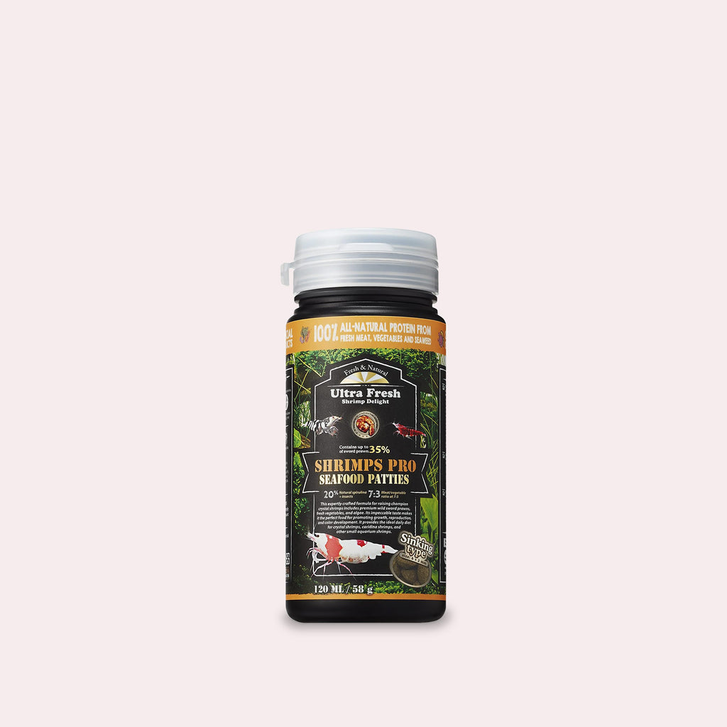 Shrimp Food - Ultra Fresh Shrimp Pro Seafood Patties - Glass Aqua