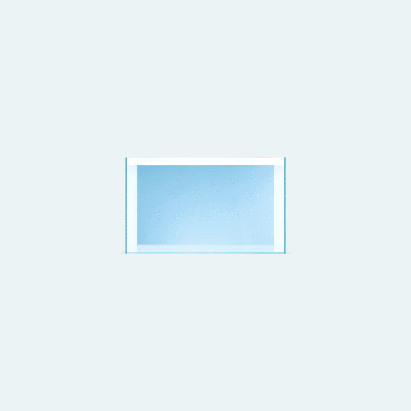 Ultum Nature Systems UNS Limited Edition Blue Background Rimless Aquarium Tank