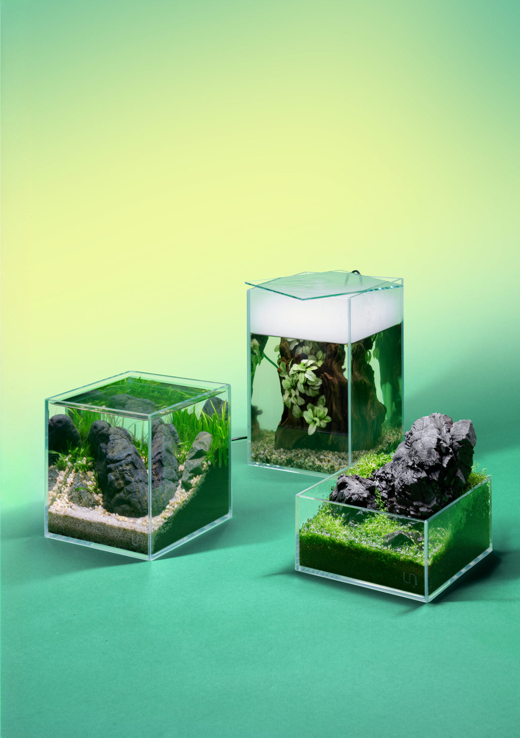 UNS Rimless Tall Glass Aquarium Tank - Glass Aqua