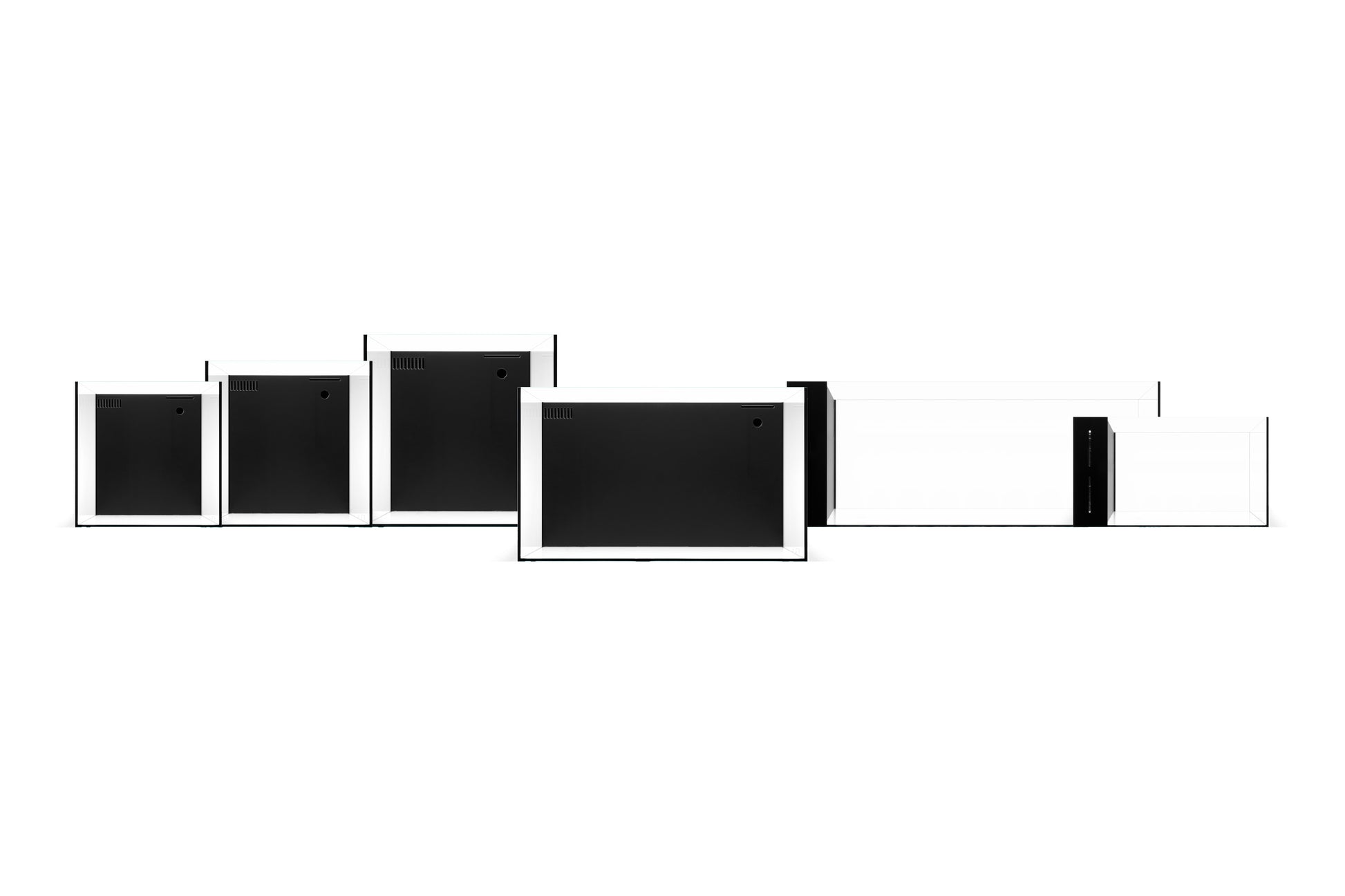 UNS Dual All-In-One Glass Aquarium Tank - Glass Aqua
