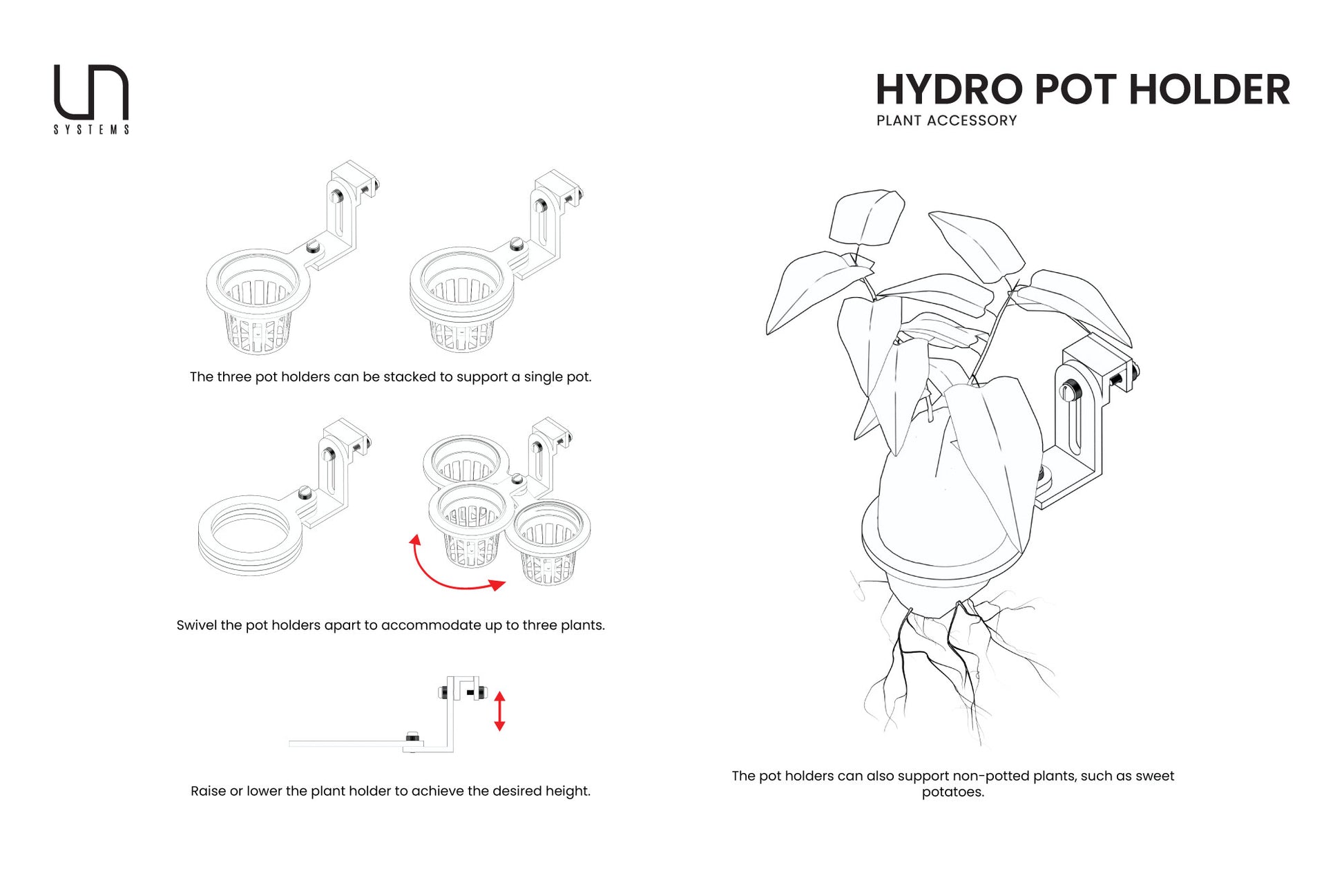 Ultum Nature Systems Hydro Pot Holder | Aquaponic & Hydroponic Planters