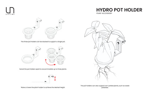 Ultum Nature Systems Hydro Pot Holder | Aquaponic & Hydroponic Planters