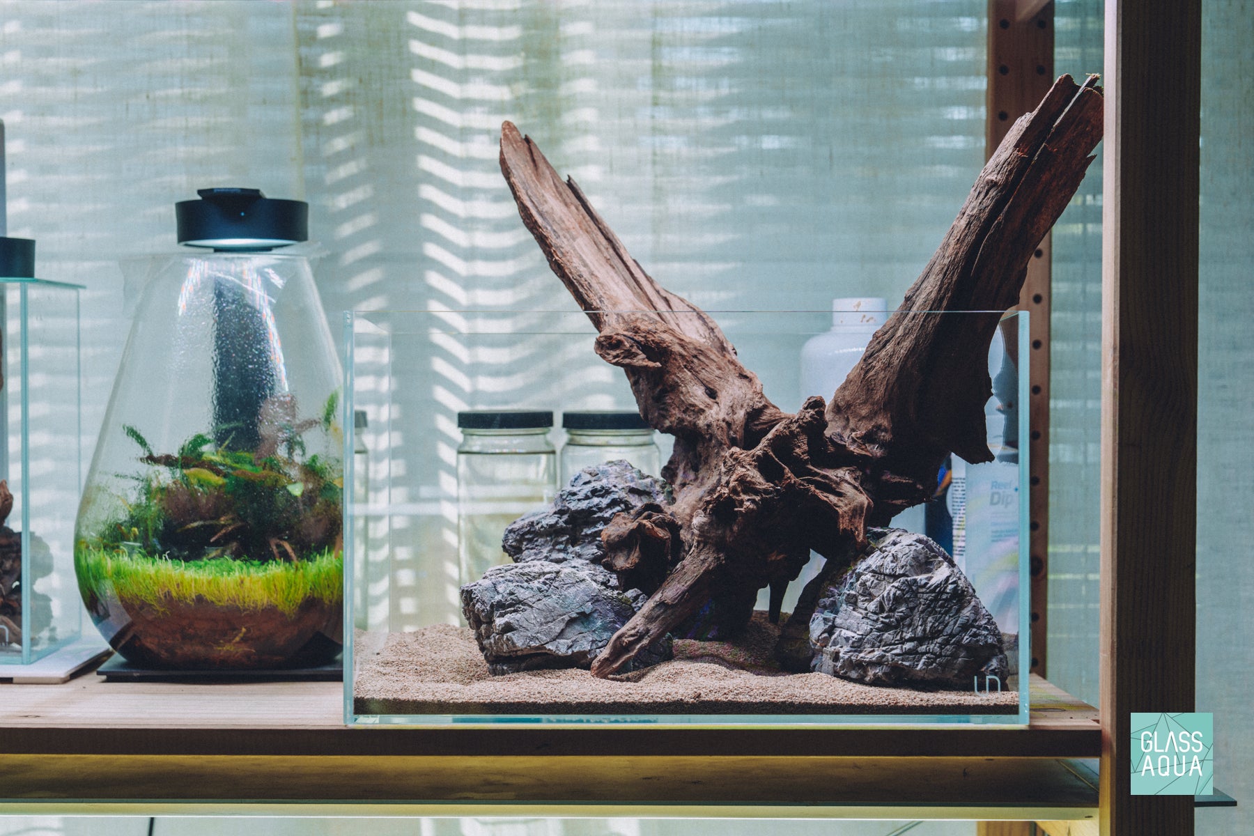 Glass Aqua Quick Scape 153 in UNS 5N nano rimless aquarium tank