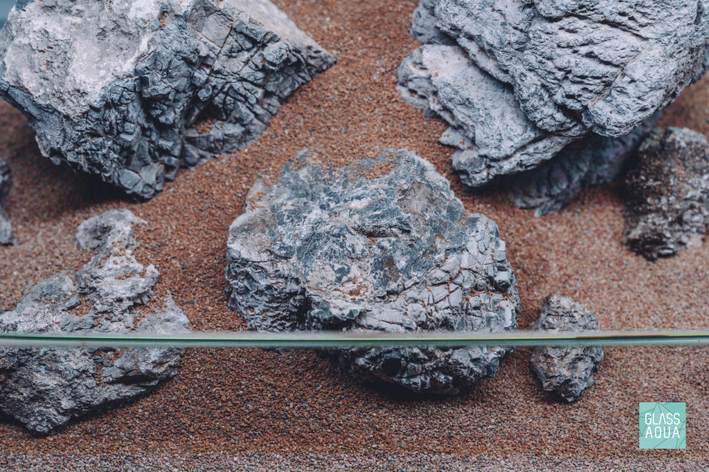 Wolf Stone hardscape in Quick Scape 164 by Glass Aqua