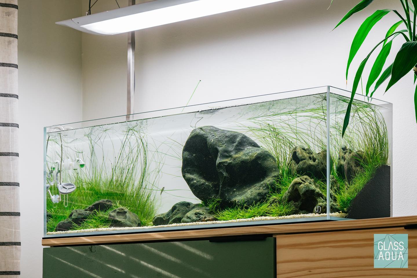 UNS Rimless Long Glass Aquarium Tank - Glass Aqua