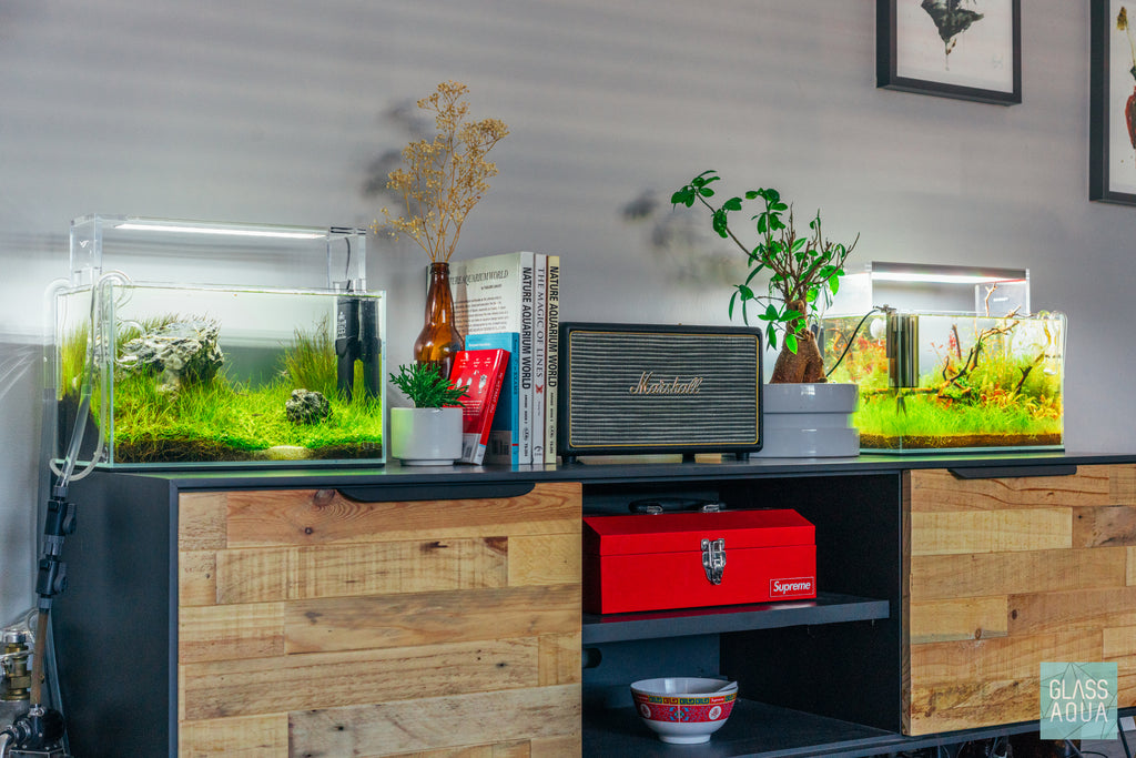 UNS Rimless Nano Glass Aquarium Tank - Glass Aqua