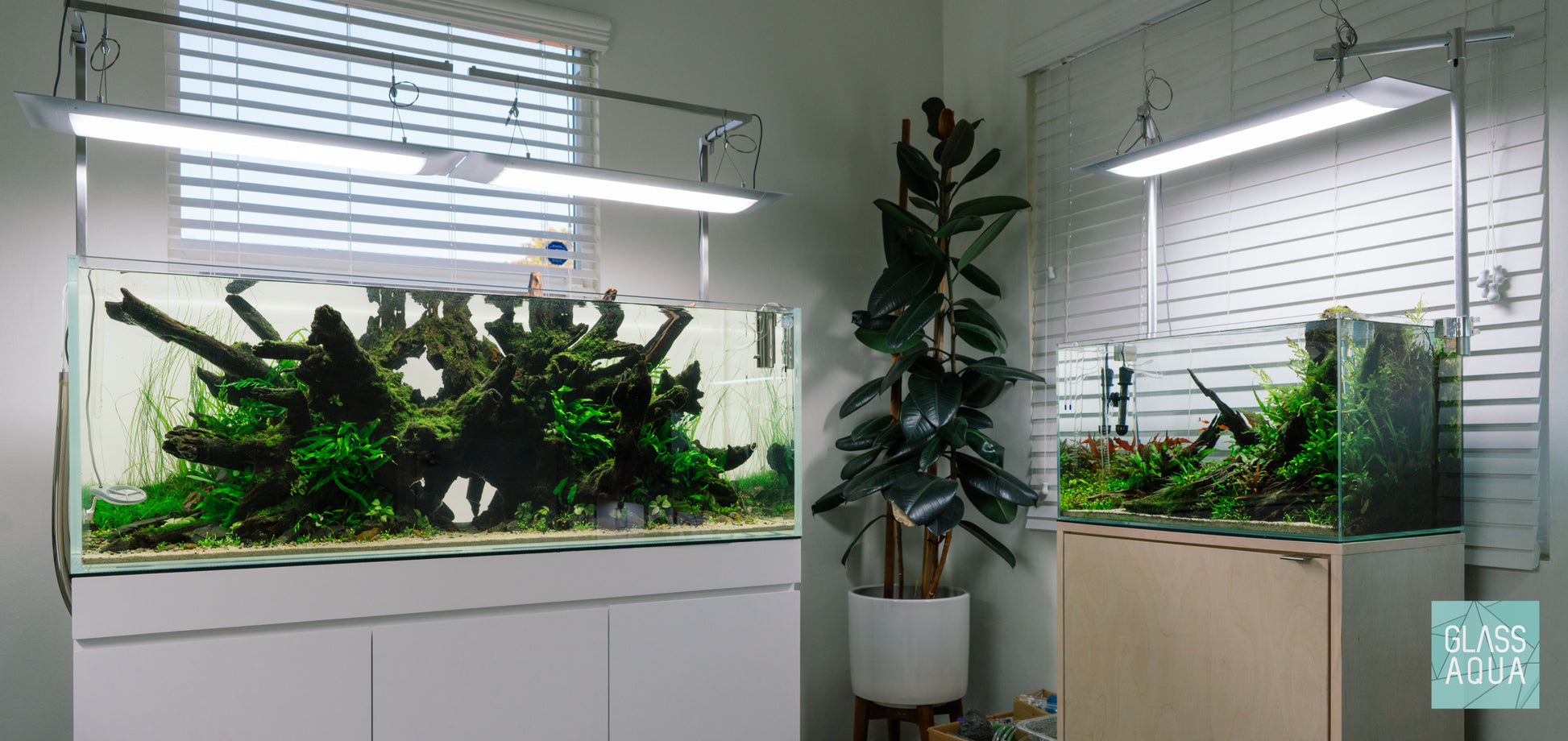 ONF Flat ONE Plus Pendant LED Light - Glass Aqua
