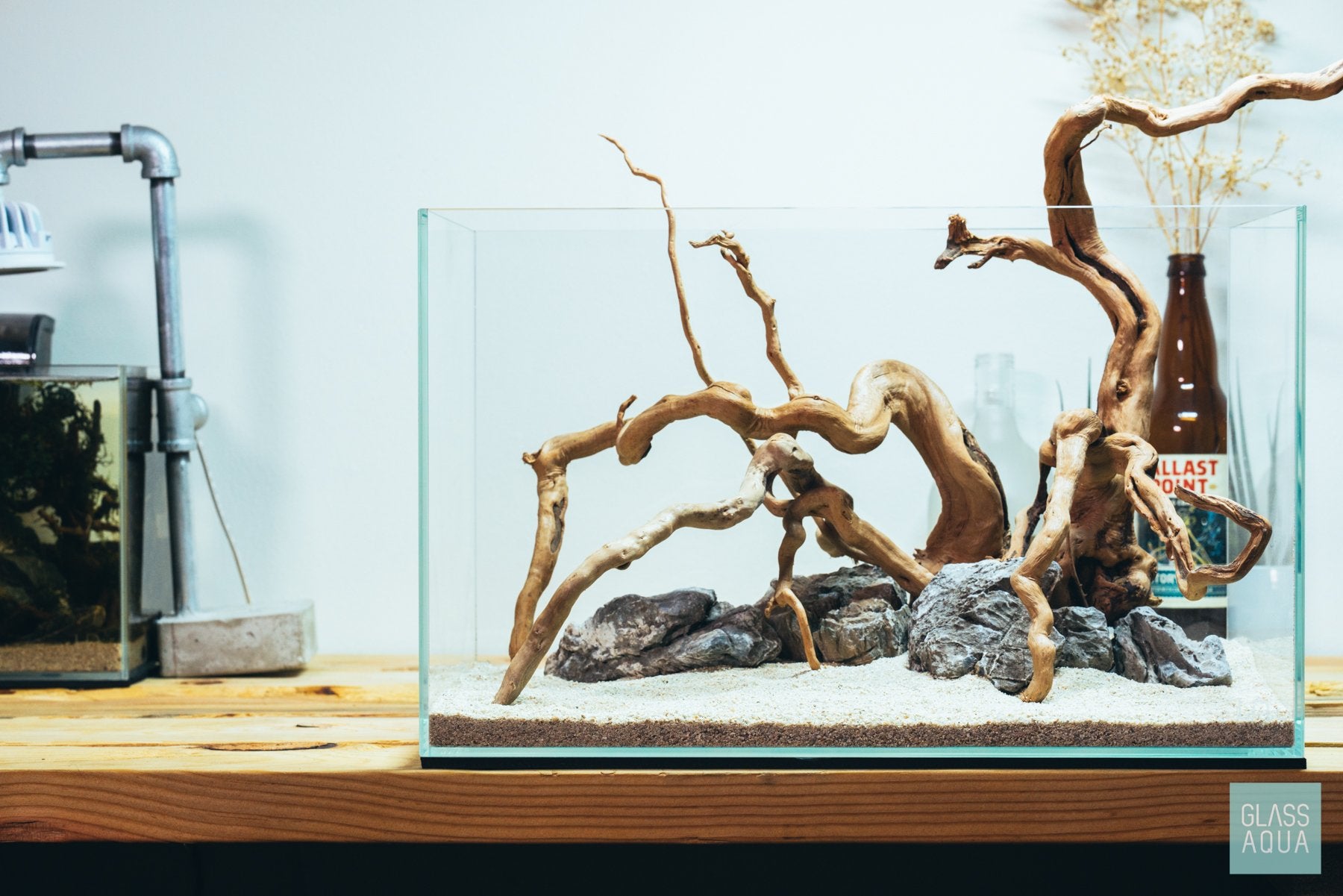 Spider Wood - Glass Aqua