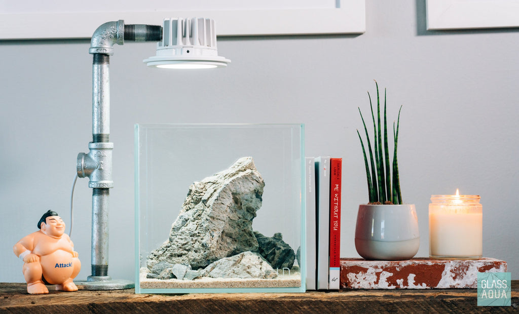 UNS Rimless Cube Glass Aquarium Tank - Glass Aqua