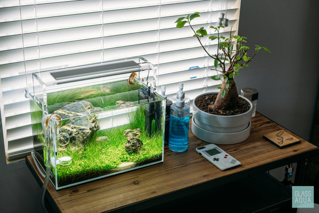 UNS Rimless Nano Glass Aquarium Tank - Glass Aqua