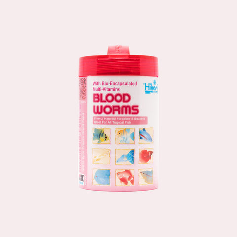 Hikari Freeze Dried Blood Worms - Glass Aqua
