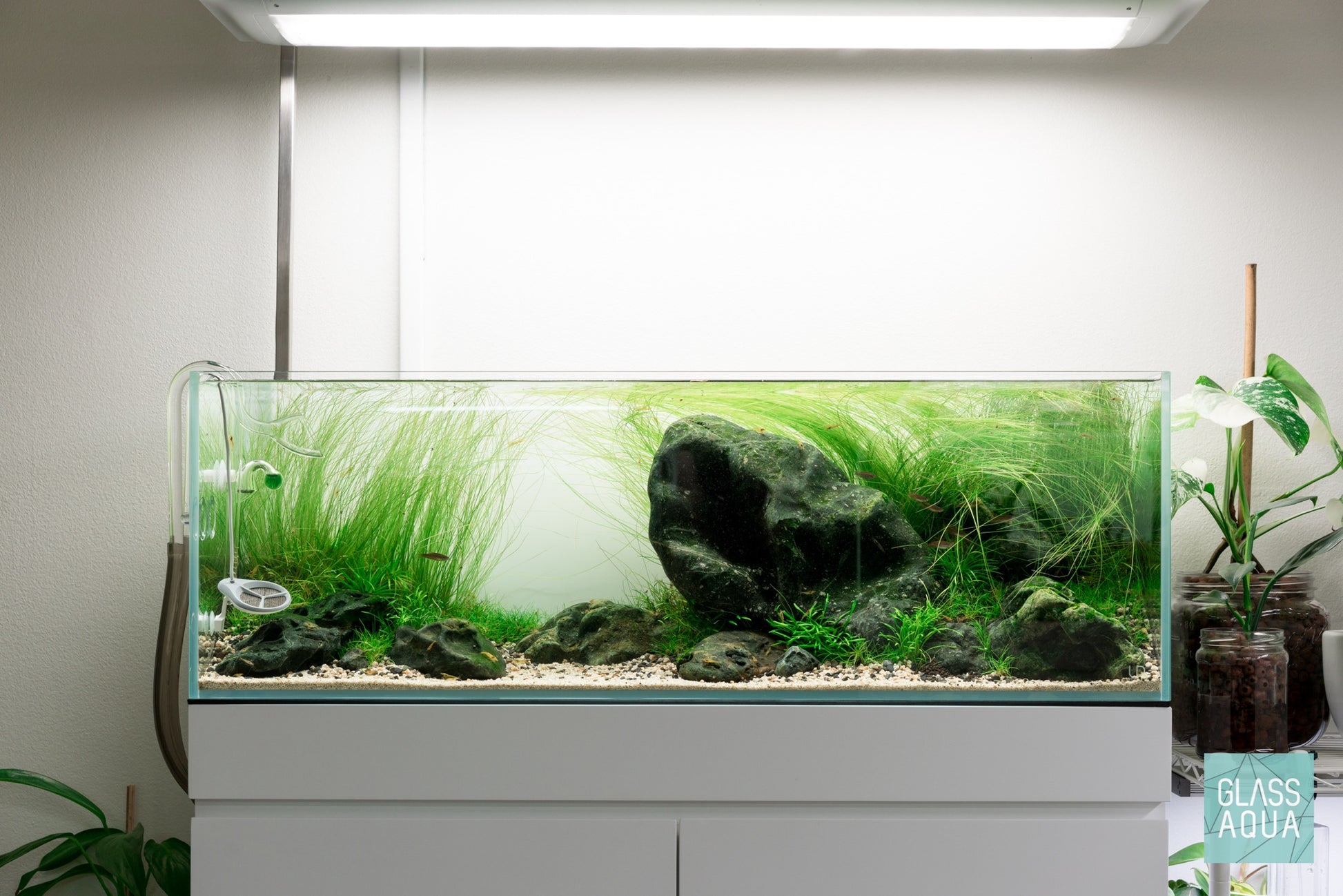 ONF Flat ONE Plus Pendant LED Light - Glass Aqua