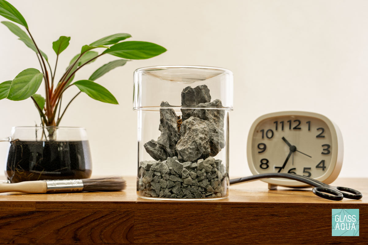 Miniature Terrarium Kit 010 - Glass Aqua