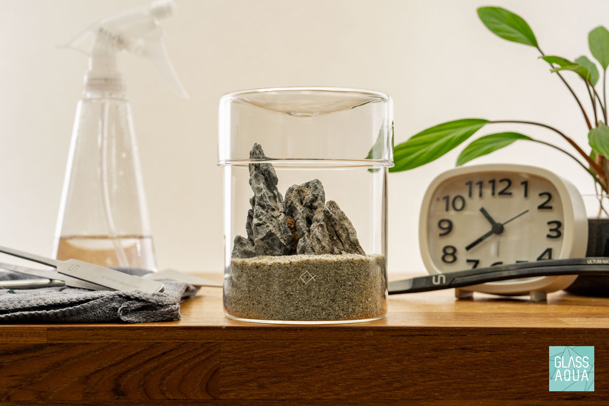 Miniature Terrarium Kit 012 - Glass Aqua