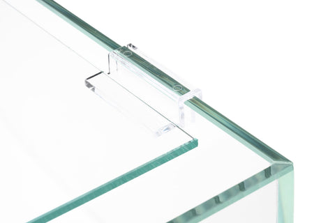 UNS Long Tank Glass Lid With Clear Clips - Glass Aqua