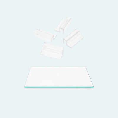 UNS Cube Tank Glass Lid With Clear Clips - Glass Aqua