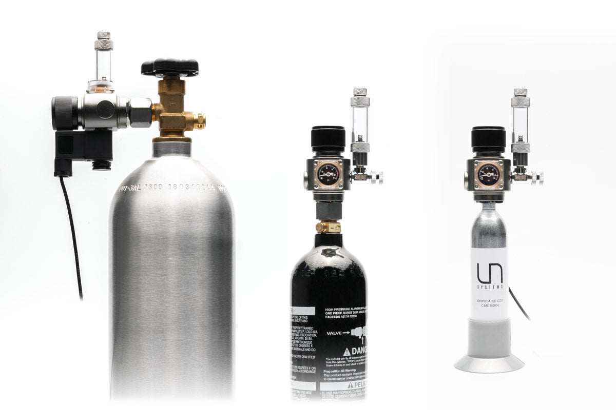 Shop UNS Mini CO2 Dual Stage Regulator CO2 - Glass Aqua